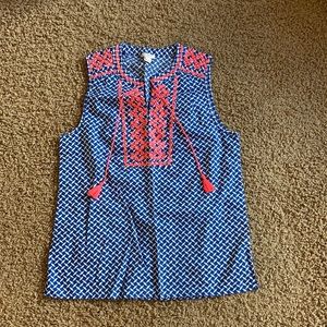 J. Crew pink and blue tank